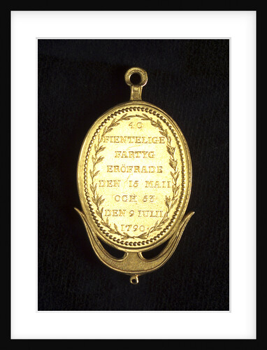 Naval reward medal commemorating the Battles of Svensksund and Friederickshamm, 1790; reverse by C.G. Fehrman