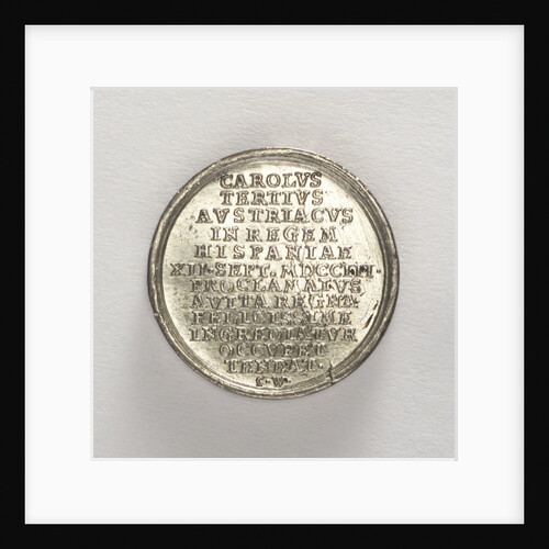 Counter commemorating the arrival of King Charles III in Portugal, 1703; reverse by C. Wermuth