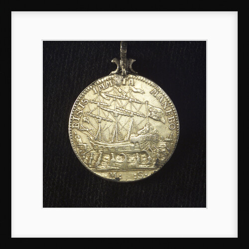 Counter commemorating the action against the Barbary pirates; reverse by Mario Soranzo