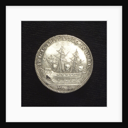 Counter commemorating the victory over the pirates of Tunis, 1790; obverse by M. Badoreo