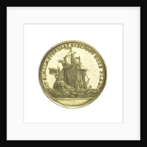 Counter commemorating the sinking of the 'Groenebosch', 1721; obverse by unknown