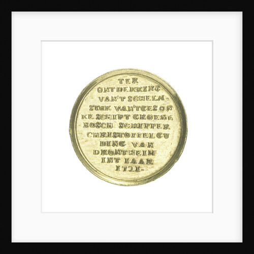 Counter commemorating the sinking of the 'Groenebosch', 1721; reverse by Unknown