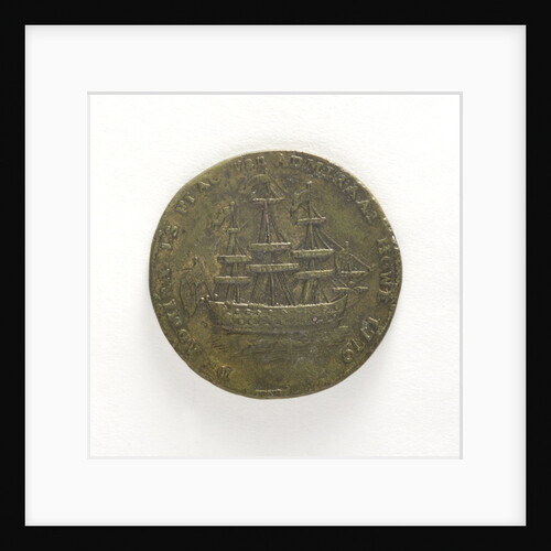 Counter commemorating Rhode Island relieved and evacuated, 1779; reverse by unknown