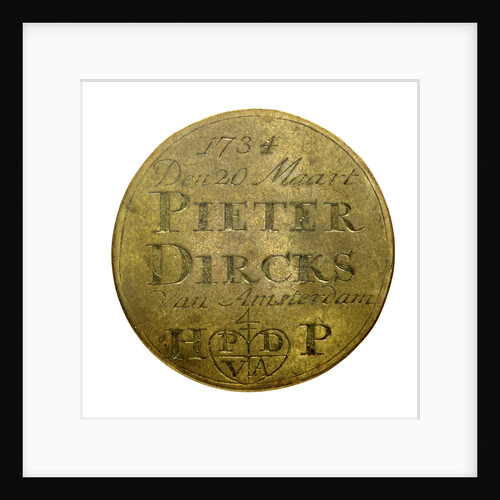Badge of the Boatmen's Guild of Amsterdam; reverse by unknown