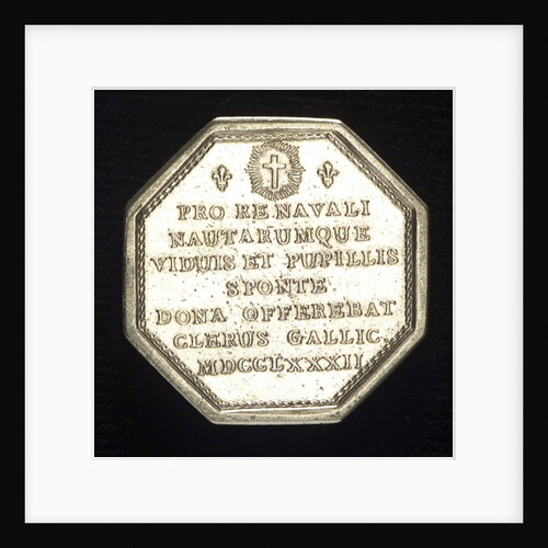 Commemorative medal presented as a gift from the Clergy to the Navy; reverse by B. Duvivier