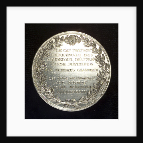 Medal commemorating Admiral Pierre André de Suffren Saint Tropez (1729-1788) by Augustin Dupr