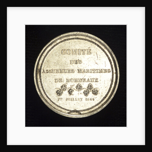 Medal commemorating the committee of Marine Insurers of Bordeaux; reverse by E. Rogat