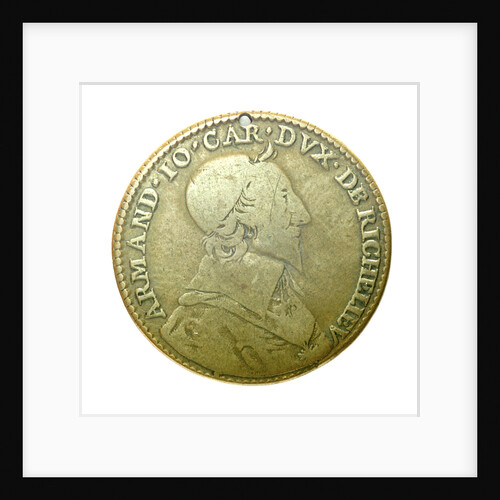 Counter commemorating Cardinal Armand Jean Duplessis, Duc de Richelieu (1585-1642); obverse by unknown