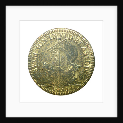 Counter commemorating French ships being seized by the Dutch, 1658; reverse by Unknown