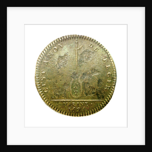 Counter commemorating the war against the Dutch and Spanish fleets; reverse by J.B. Dufour