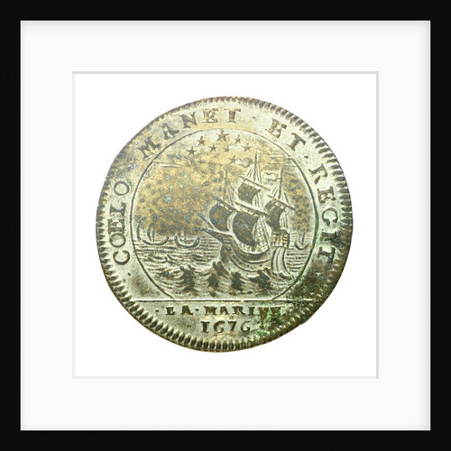 Counter commemorating the defeat of the Spanish fleet, 1676; reverse by Lowenstein