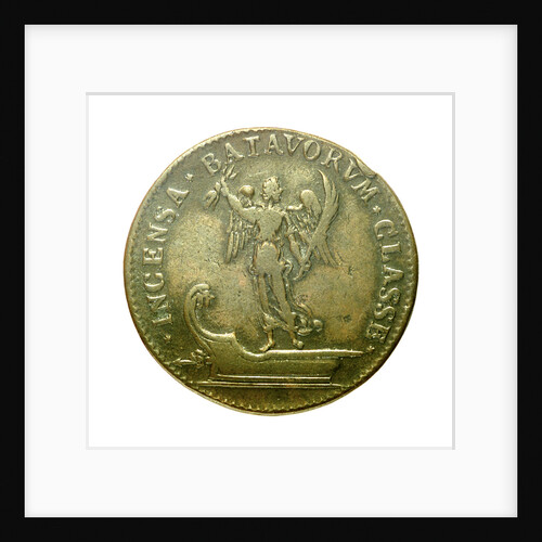 Counter commemorating the capture of Tobago, 1677; reverse by J. Nilis