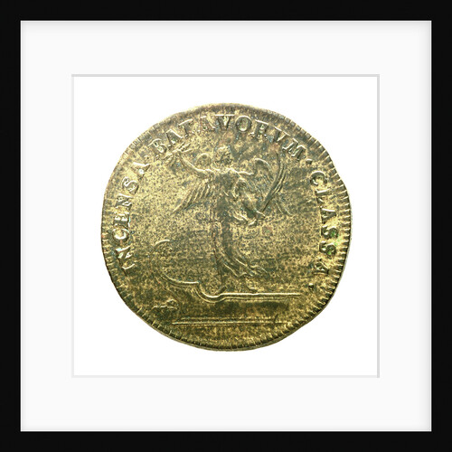 Counter commemorating the capture of Tobago, 1677; reverse by L.G.I.