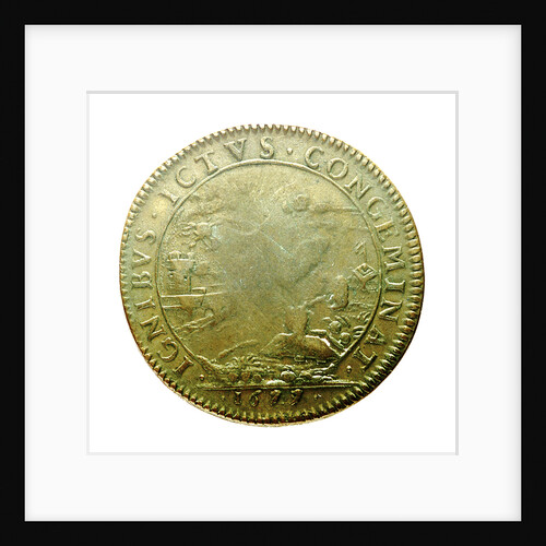 Counter commemorating the capture of Tobago, 1677; reverse by unknown
