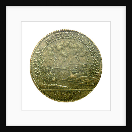 Counter commemorating the British bombardment of St Malo, 1696; reverse by H.