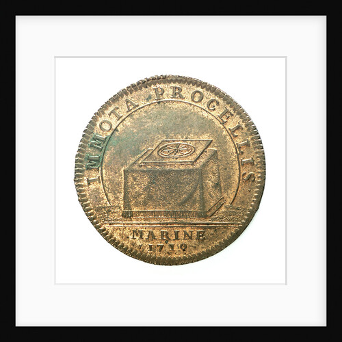 Counter commemorating the immobility of the French Fleet; reverse by unknown