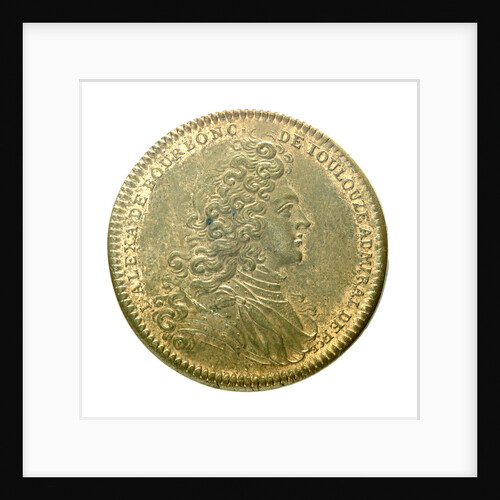 Counter commemorating the new naval gun; obverse by unknown
