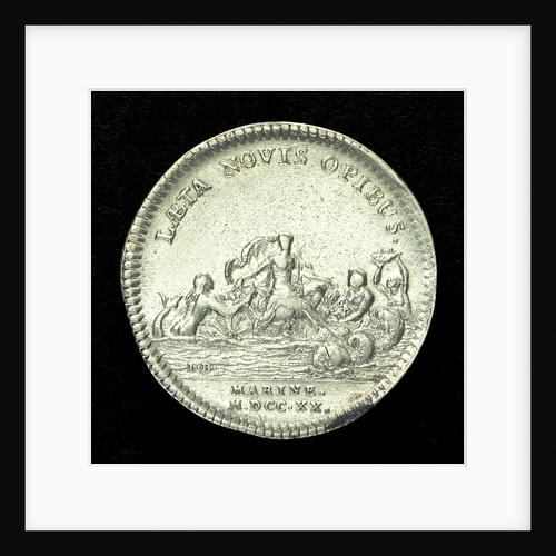 Counter commemorating the opening up of wealthy mines in Louisiana as proposed by Law the banker; reverse by J.C. Roettier
