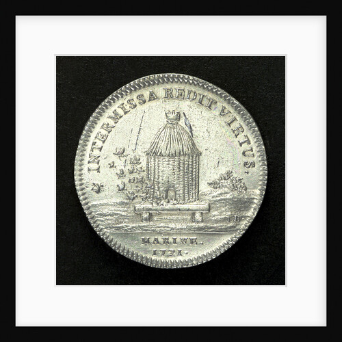 Counter commemorating the opening up of wealthy mines in Louisiana as proposed by John Law (1671-1729) the banker; reverse by H. Roussel