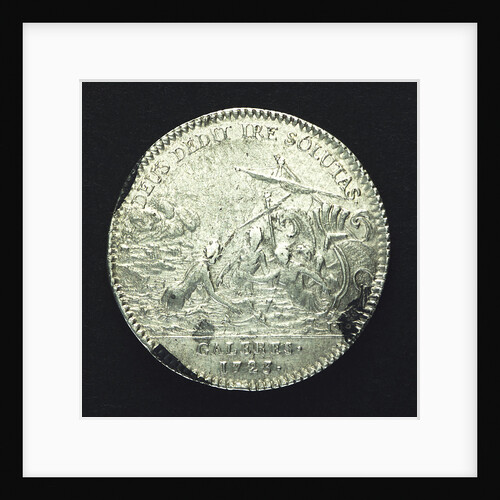 Medal commemorating the galleys escape from the plague at Marseilles; reverse by J.C. Roettier