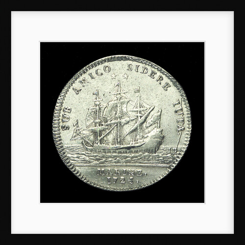 Medal commemorating the Ministry of Marine taken over by M Maurepas; reverse by J. Bernard