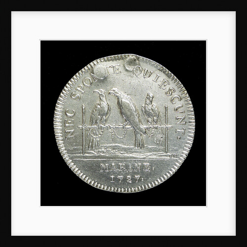 Counter commemorating the Navy inactive under Cardinal Fleury; reverse by H. Roussel