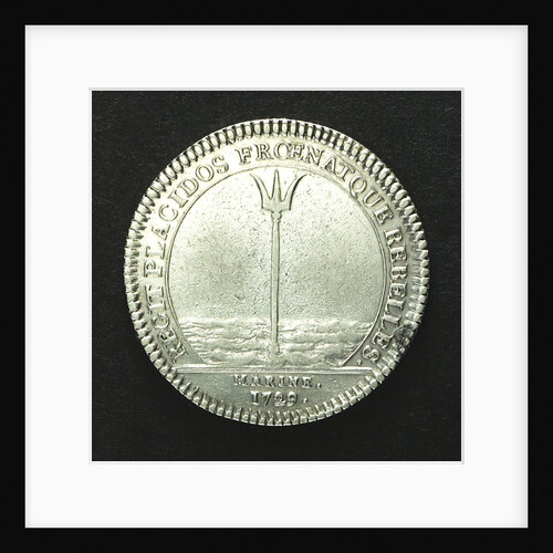 Counter commemorating the attack on the Tripoli pirates, 1729; reverse by H. Roussel