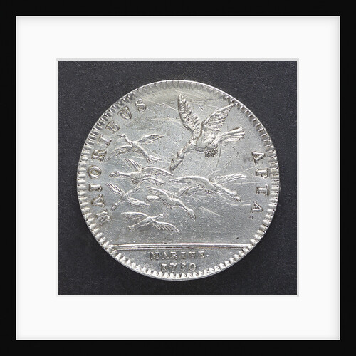 Counter commemorating peace with the Tripoli pirates, 1730; reverse by unknown