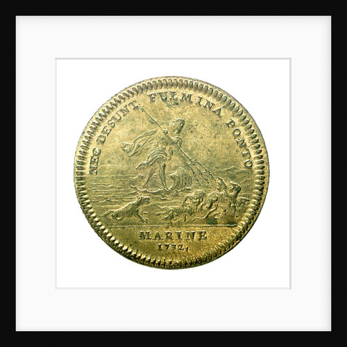 Counter commemorating the defeat of the Corsairs of Barbary by Admiral Duguay-Trouin, 1732; reverse by H. Roussel