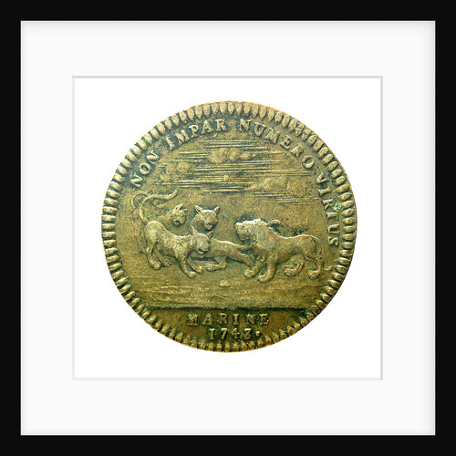 Counter commemorating the war with England, Austria and the Netherlands; reverse by J.C. Roettier