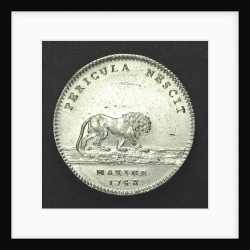 Counter commemorating the Battle of Cape Finisterre, 1747; reverse by F. Marteau