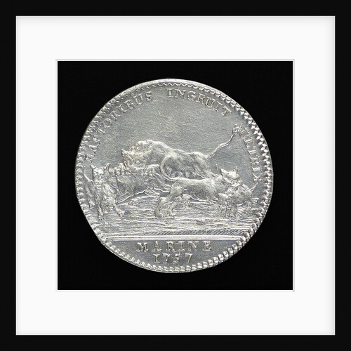 Counter commemorating the Battle of Minorca, 1756; reverse by J.C. Roettier