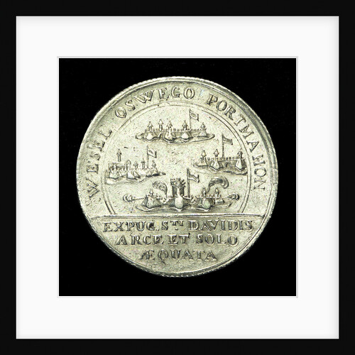 Counter commemorating the Wesel, Oswego, Port Mahon and St David captured, 1758; reverse by unknown