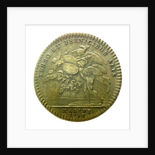 Counter commemorating Montcalm's successes in Canada; reverse by J.C. Roettier