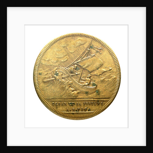 Counter commemorating Caesar in Alexandria, BC48; obverse by Jac Dassier