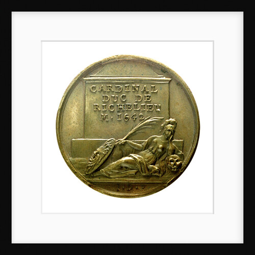 Counter commemorating the death of Cardinal Richelieu, 1642; reverse by J. Dassier