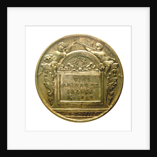 Counter commemorating Admiral Abraham Duquesne (1610-1688); reverse by J. Dassier