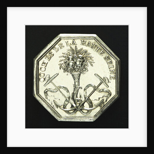 Counter commemorating the Bargemen of the Upper Seine; obverse by unknown