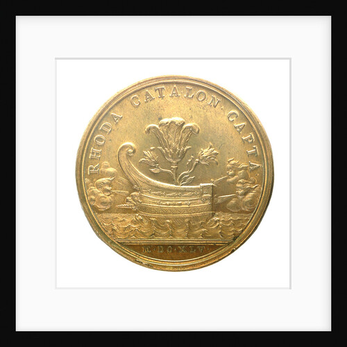 Medal commemorating the Battle of Rosas, 1645; reverse by J. Mauger