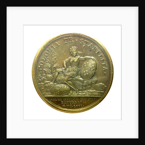 Medal commemorating the capture of St Christopher, 1666; reverse by J. Mauger