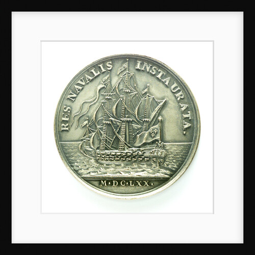 Medal commemorating naval forces prepared, 1670; reverse by J. Mauger