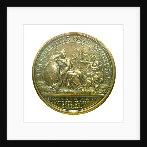 Medal commemorating the attack on Belle Isle, 1674; reverse by J. Mauger