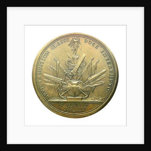 Medal commemorating the defeat of the Dutch and Spanish fleets at Catania, 1676; reverse by J. Mauger