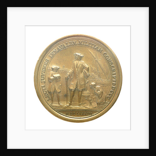 Medal commemorating eight hundred naval cadets enrolled for service in the war navy; reverse by L.I.
