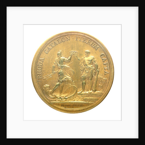 Medal commemorating the capture of Rosas, 1693; reverse by J. Mauger