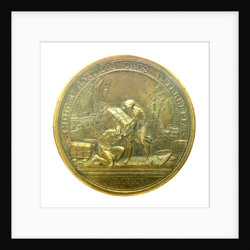 Medal commemorating the capture of English merchant ships; reverse by J. Mauger