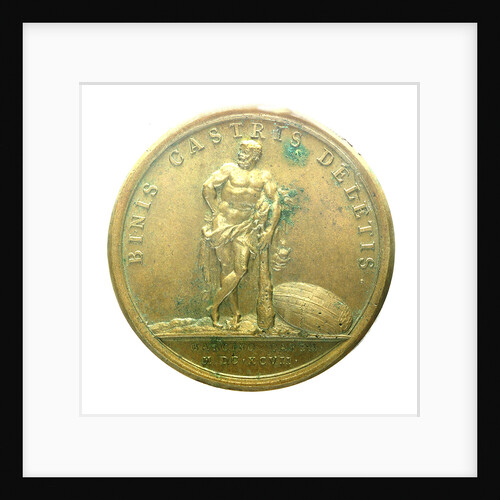 Medal commemorating the capture of Barcelona, 1697; reverse by J. Mauger