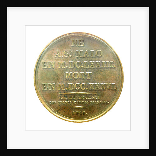 Medal commemorating Admiral René Duguay-Trouin (1673-1736) by Armand Auguste Caqu