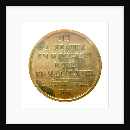 Medal commemorating Admiral Gaspard Monge (1746-1818); reverse by J.E. Gatteaux
