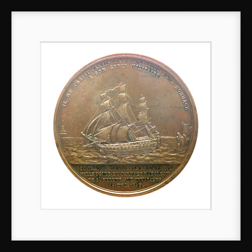 Medal commemorating the translation of the body of Napoleon from St Helena to Les Invalides, 1840; reverse by Emile Rogat